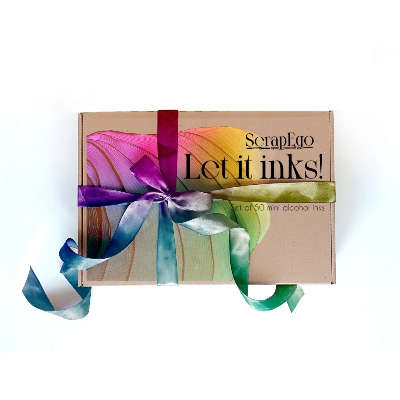 Zestaw 50 mini tuszy alkoholowych ScrapEgo Let It Inks paleta kolorów