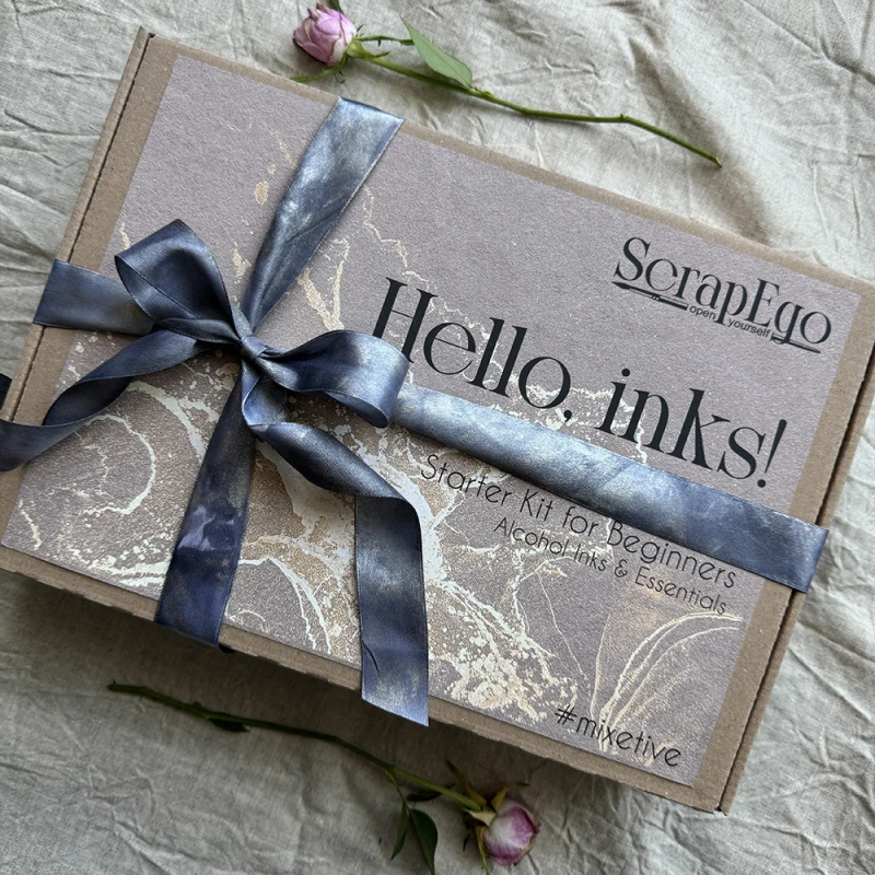 Zestaw startowy tusze alkoholowe ScrapEgo Hello inks MIXETIVE widok z góry